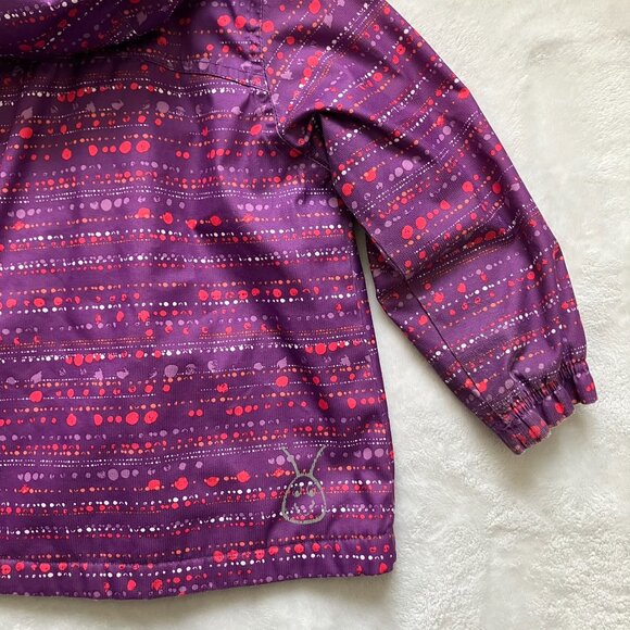 Krickets Waterproof Toddler Kids Rain Jacket Size 3T | GUC Purple Dot Print - Picture 14 of 16